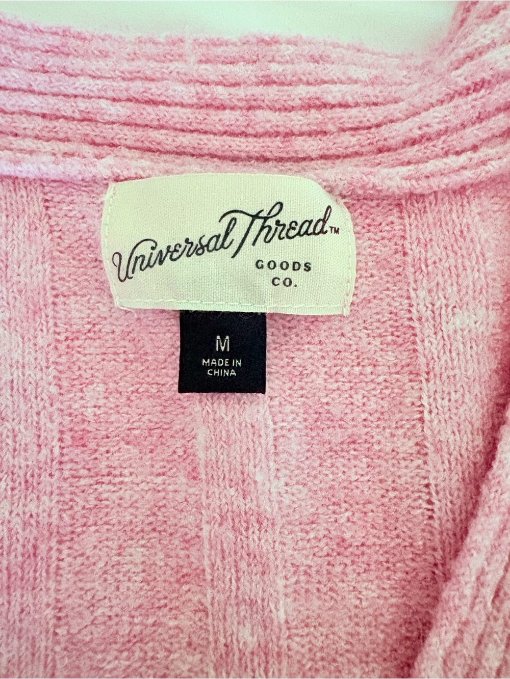 Universal Thread Pink Ribbed Cardigan M - Picture 6 of 7